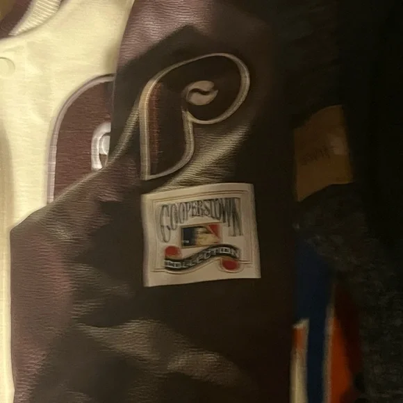 Phillies Cream and Brown Varsity Jacket - Picture 3 of 5